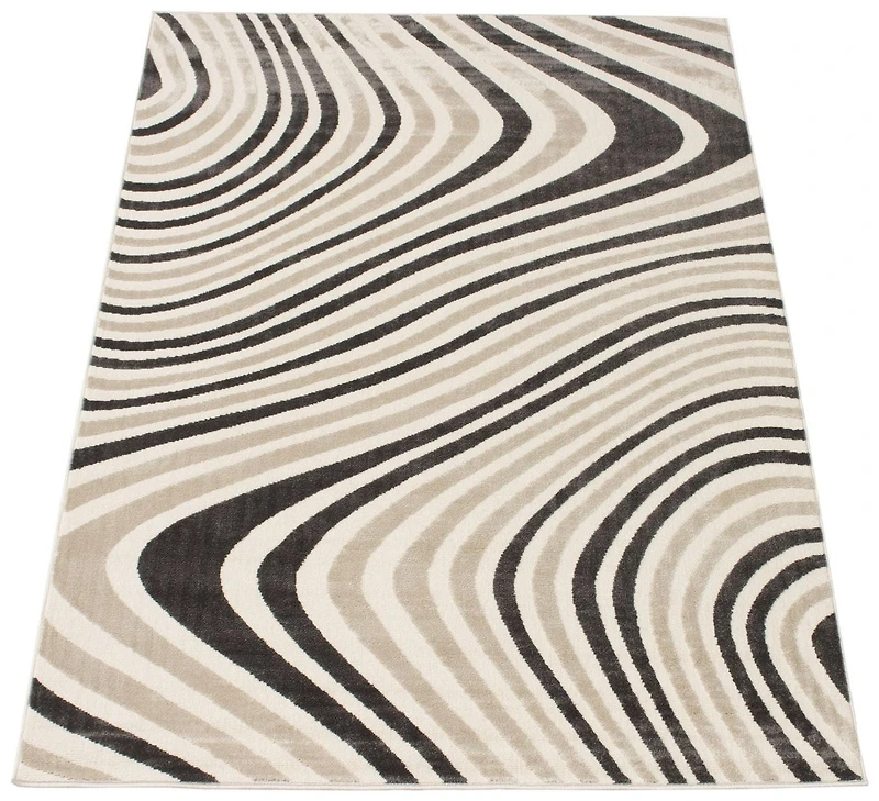 ECARPET Modern Area Rug for Dining Room, Living Room, Bedroom or Den Zuma Taupe