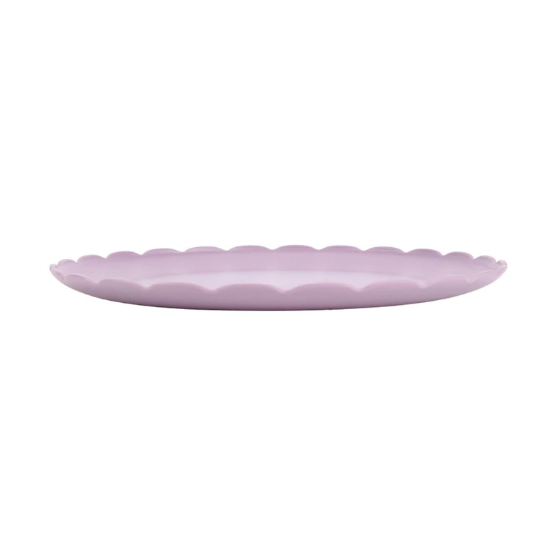Mainstays Polypropylene Scalloped Round Plate, Purple