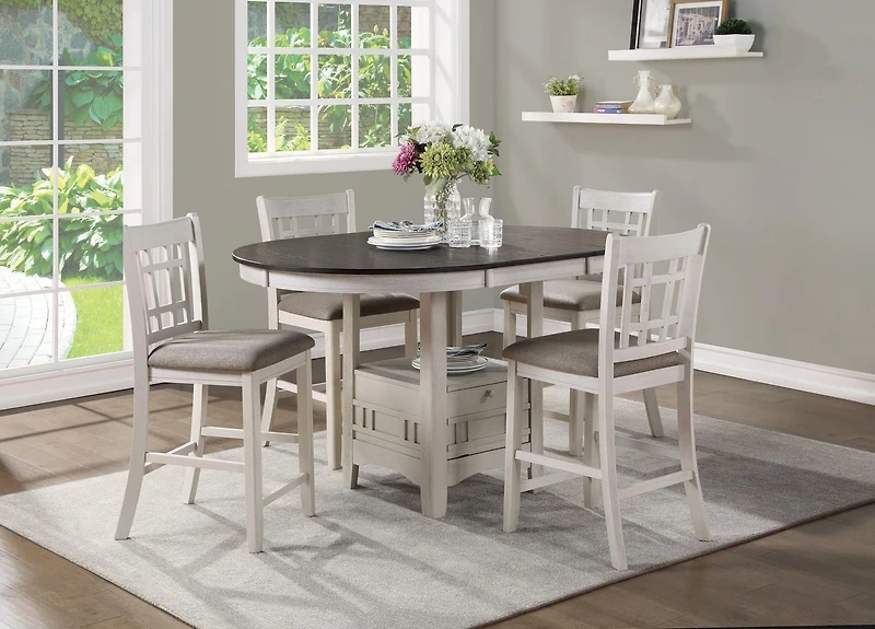 Topline Home Furnishings Classic Counter-Height Chairs (Set of 2)
