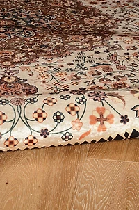 Tapis d'appoint Emerald Morris rouge & ivoire de 3 pi 3 po x 5 pi