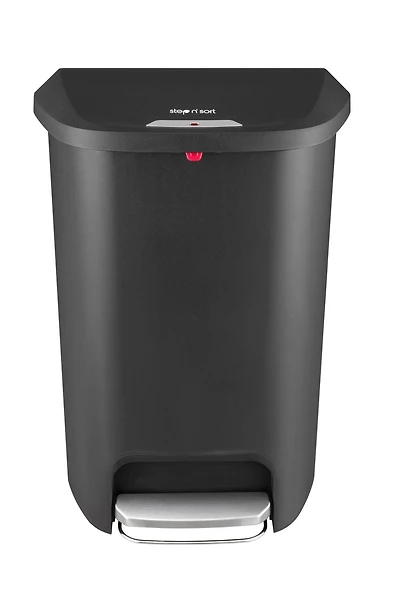 The Step N' Sort Grande poubelle en plastique de 50 L avec pédale en acier