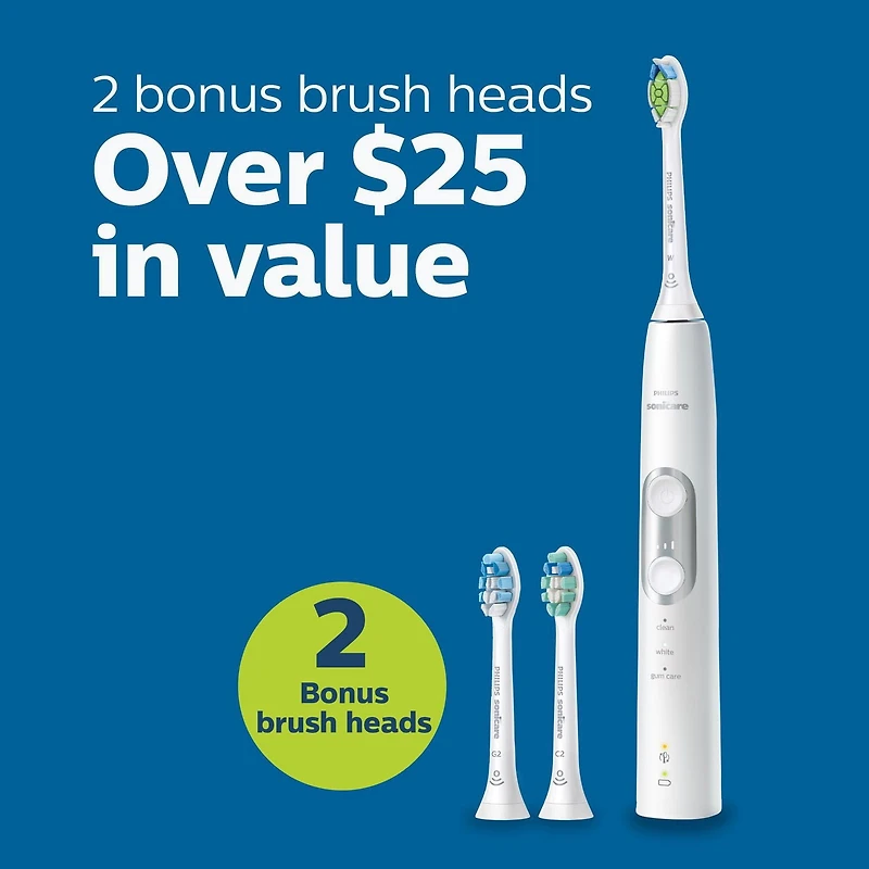 Philips Sonicare ProtectiveClean 6300 Blanchissement & Plaque  Brosse à Dents Électrique avec Étui de Transport, HX6463/50, White