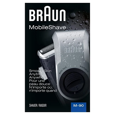 Rasoir Electrique Portable Braun PocketGo M90 MobileShave, Noir