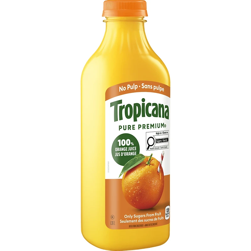Tropicana 100 % Pure Orange Juice No Pulp 1.36L