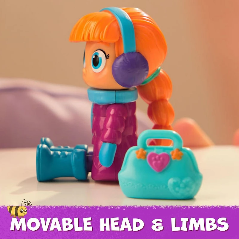 Vida la Véto, Coffret Diagnostic hivernal avec figurines articulées Vida et Popcorn et mallette de vétérinaire de Vida, jouets pour filles et garçons à partir de 3 ans