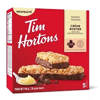 Tim Hortons Boston Cream Granola Bar 5 Pack (With Natural Flavours / Peanut Free), TH Boston Cream Granola Bar 5 Pack