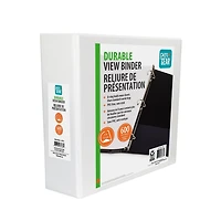 PEN+GEAR 3"DURABLE VIEW BINDER, Slant D-Ring, WHITE, PG DV 3`` BDR WHT