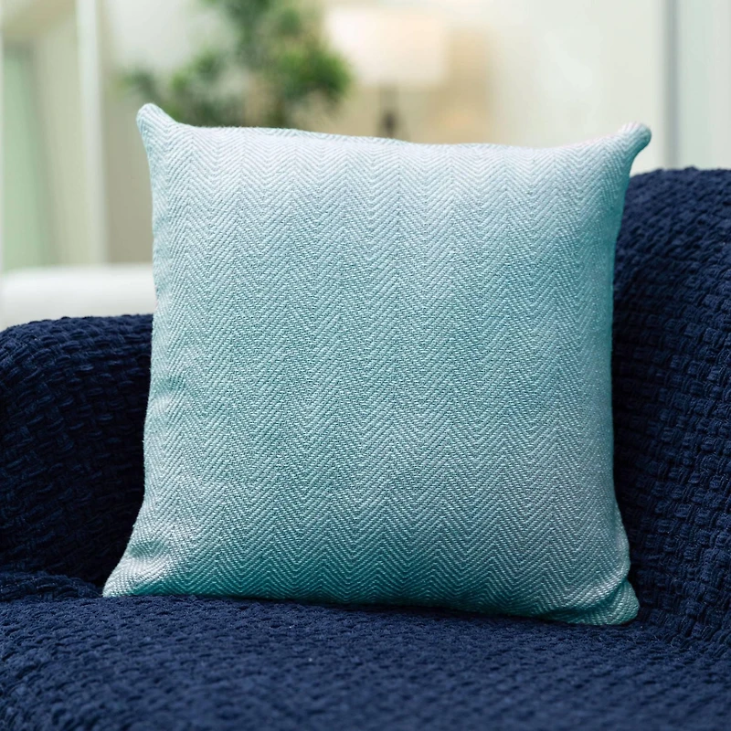 Herringbone Stripe Cotton Cushions Set of 2 Poly Filled With Zipper Machine Washable