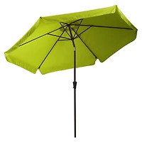 Parasol de jardin rond inclinable CorLiving de 3 m avec rabats latéraux et cadre en acier