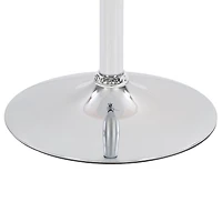 Table de bar pivotante CorLiving Maya Square, plateau en bois composite, hauteur réglable, piètement en métal, chromée/noire