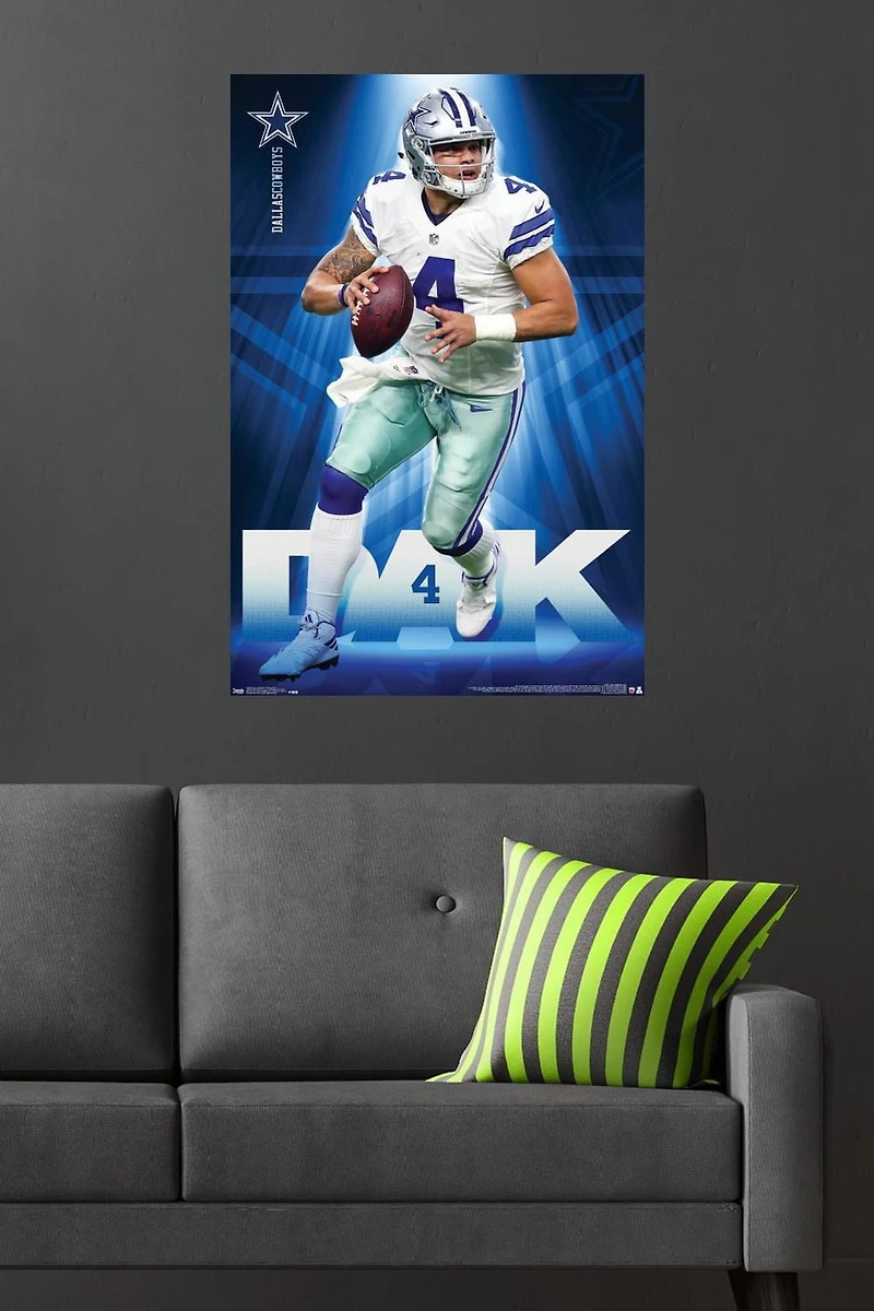 NFL Dallas Cowboys - Dak Prescott 17 Wall Poster, 22.375" x 34"