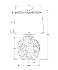 Monarch Specialties  Luminaire, 22"h, Lampe De Table, Béton Crémeux, Teinte Ivoire / Crème, Moderne