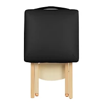 Master Massage Wooden Folding Massage Stool, Black