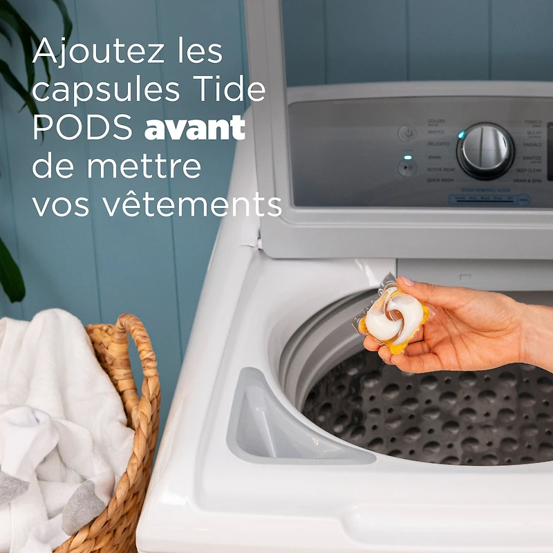 Tide PODS Free and Gentle Coldwater Laundry Detergent Pacs, 45 Count, Hypoallergenic Laundry Detergent Pacs, TIDE TD PWRPDS F&G CW45CT