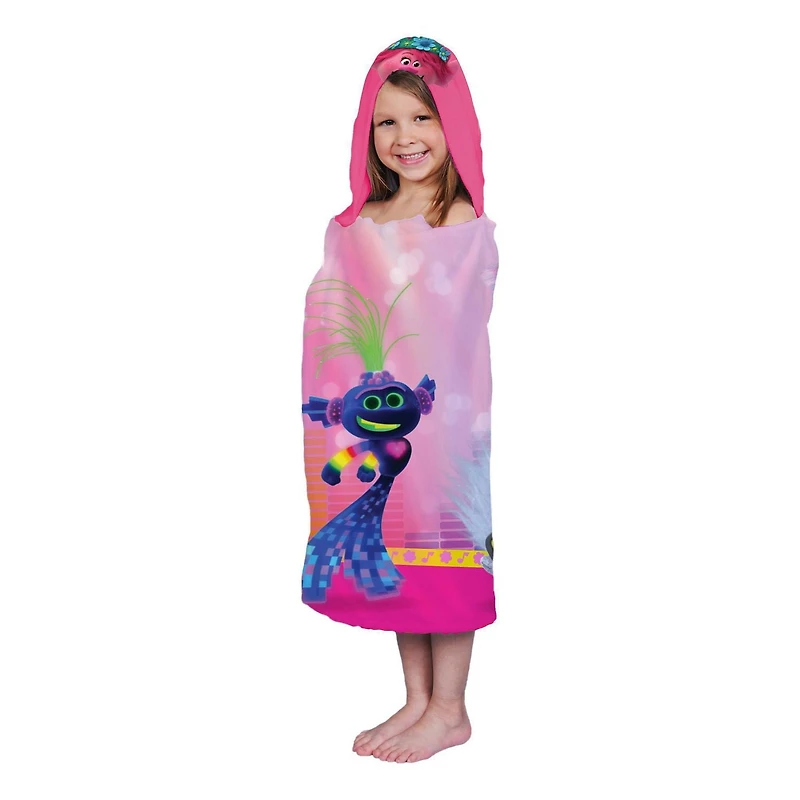Trolls "Sound Check" Hooded Towel Wrap, Trolls Hooded Towel Wrap