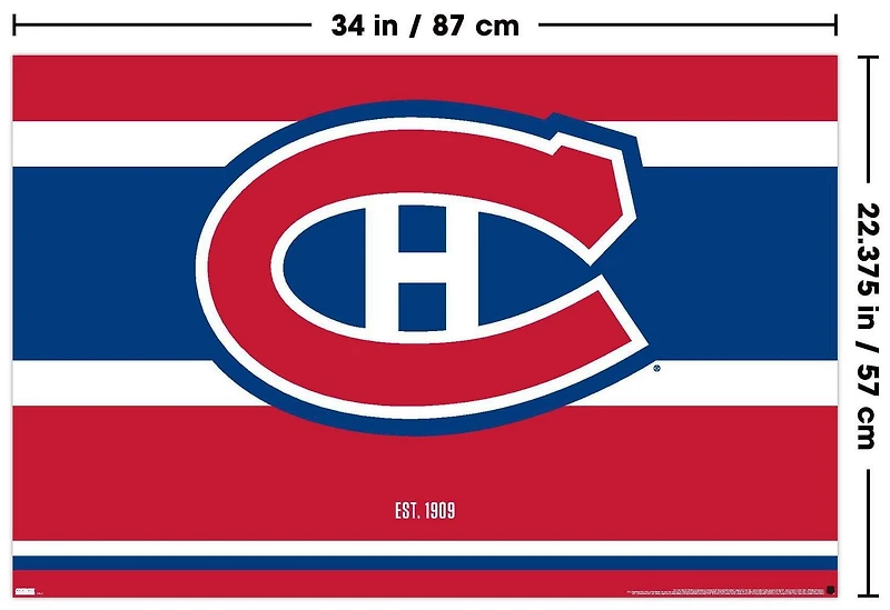 NHL Montreal Canadiens - Logo 21 Wall Poster, 22.375" x 34"