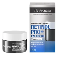 Crème yeux Neutrogena Correcteur de rides express Retinol Pro+, hydratant à base de micropeptide, cible les rides et les cernes autour des yeux 14g