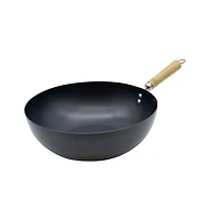 Starfrit Carbon Steel 11-inch (28 CM )  Wok, STARFRIT BLACK WOK