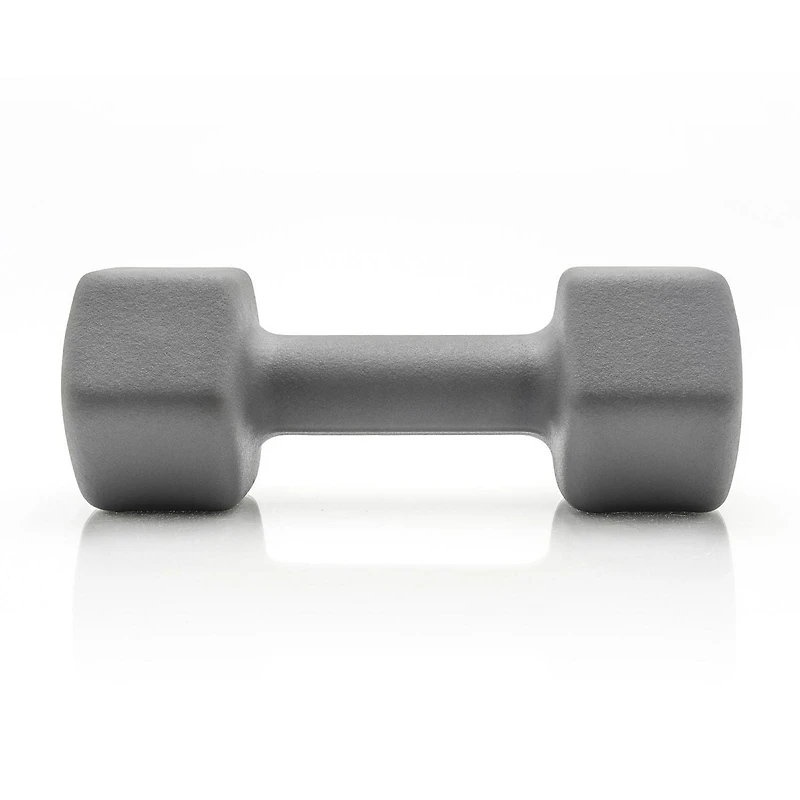 CAP, 15lb Neoprene Dumbbell, Cool Gray, Single