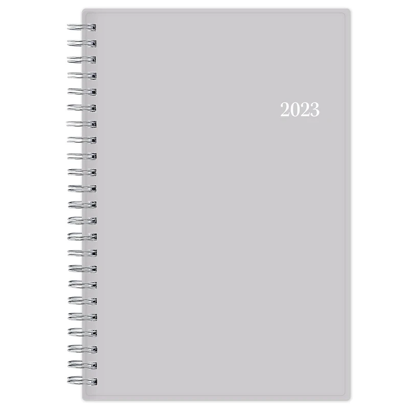 2023 Weekly Monthly Planner, 5x8, Blue Sky, Solid Gray
