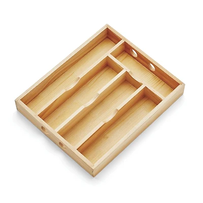 Panier de couverts en bois naturel Cambridge