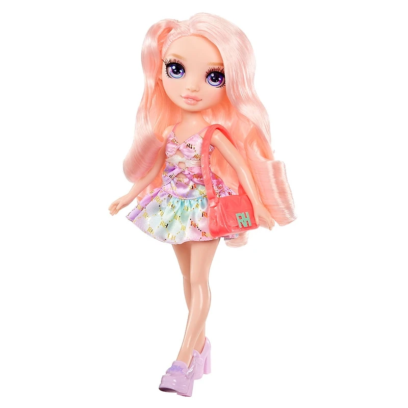 Rainbow High My Fashion Style Bella, poupée-mannequin rose de 11 po (28 cm) avec tenue originale, sac à main élégant, excellent jouet et cadeau pour les enfants de 4 à 12 ans Poupée-mannequin rose de 11 po