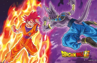 Dragon Ball: Super - Gods Battle Wall Poster, 22.375" x 34"