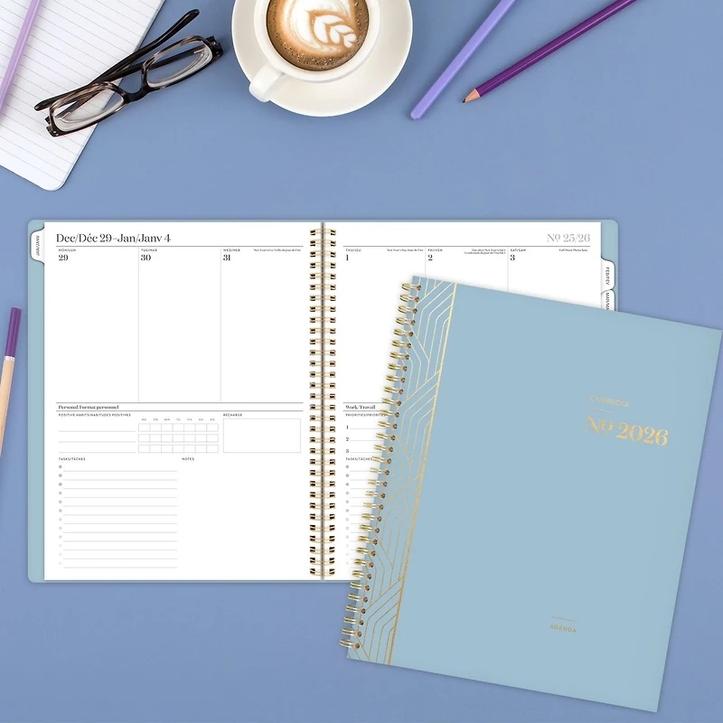 2026 Cambridge Workstyle Balance Aqua Large Weekly Planner, Planner
