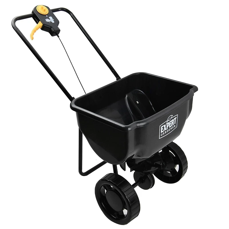 Expert Gardener 15000SQ ft Push Spreader, Black