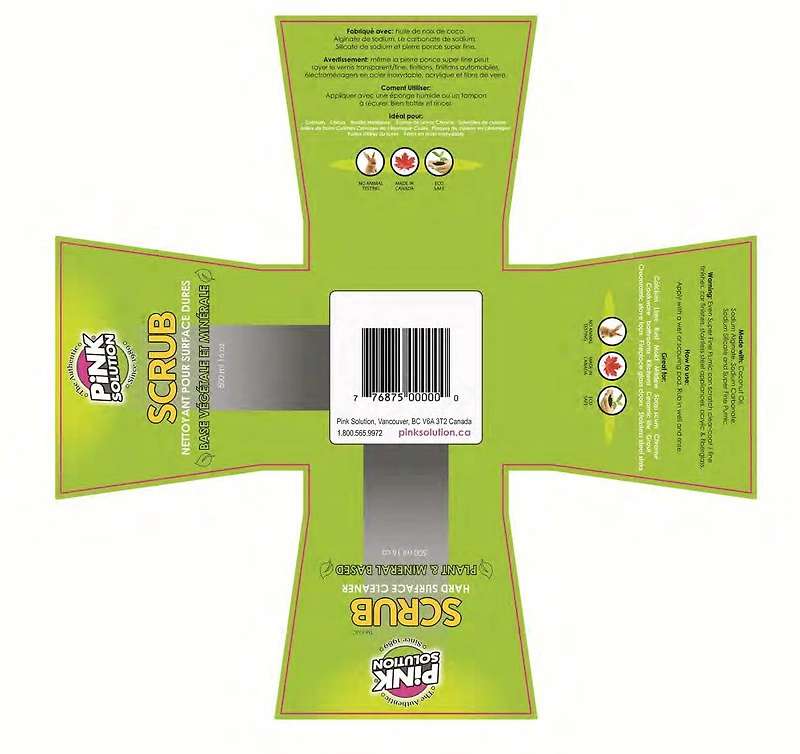 Pink Solution SCRUB Détachant surfaces dures, 500ml