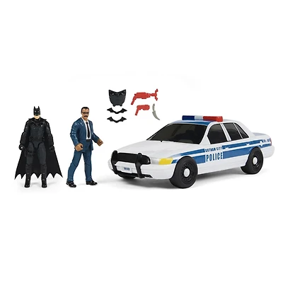 DC Comics, Batman, Coffret Selina Kyle Chase, Figurines Selina Kyle et Batman exclusives de 10 cm et véhicule moto de Selina Kyle, Pièces à collectionner du film Batman, Jouets pour garçons et filles