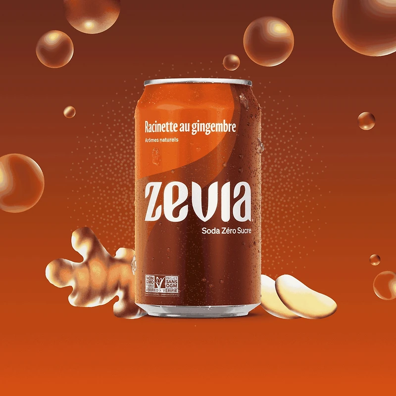 Zevia Ginger Root Beer 6x355ml