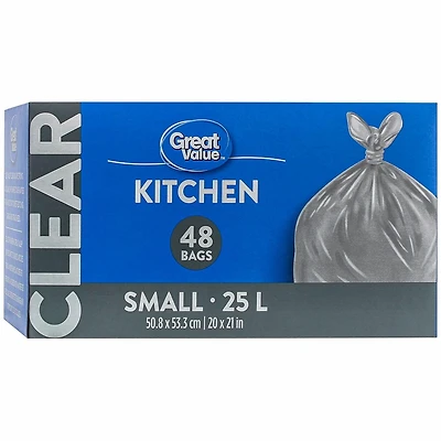 Sacs de cuisine transparents format Petit Great Value