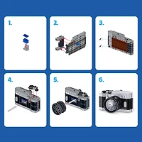 MAX Build More Premium Retro Series 2 (Camera) by ZURU – Novelty Unboxing Toy & Building Brick Collectible Minis with up to 188 Pieces, Retro Designs to Build & Display, Ages 8+, Kids, Teens & Adults.