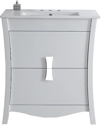 Imaginations Américaines pouces W Vanity Set Blanc