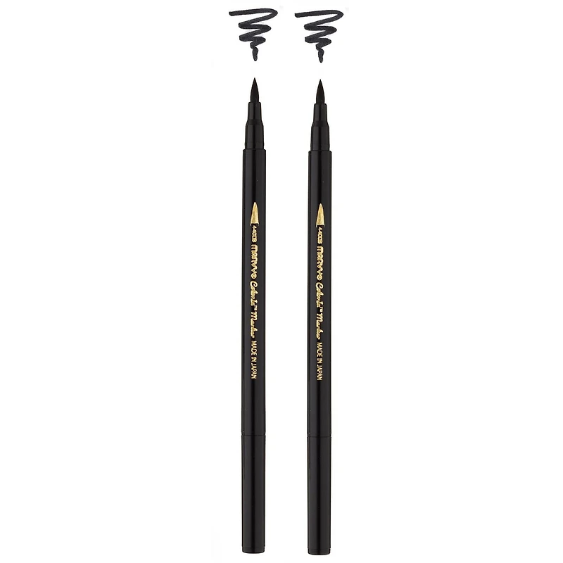 MARVY UCHIDA® BRUSH LETTERING 2 PACK BLACK, Brush Marker