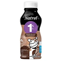 Lait au chocolat partiellement écrémé 1 % Natrel 6x200 ml