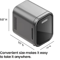 ICEMAN Portable Mini Fridge w/ 6 355 ml (12oz) Can Capacity, Cools and Heats, Car Plug Included - Black, New