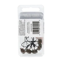 Eagle Claw LNJW316-64 Lazer Sharp Weedless Pro-V Finesse Jig, 3/16oz, 5pk, Green Pumpkin/Red Flake, Equipped with tungsten heads