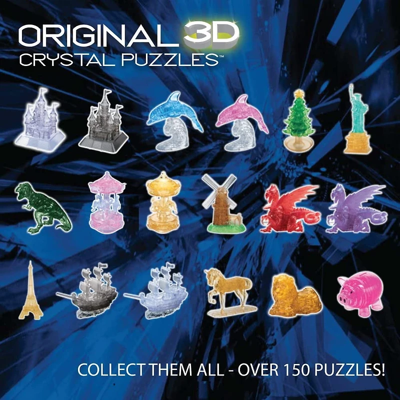 Casse-tête en cristal 3D de luxe de dragonne rouge de Bepuzzled