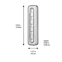 Barre d’éclairage de travail et veilleuse de 17,8 cm (7 po) à interrupteur manuel, paquet de 2, alimentation à piles