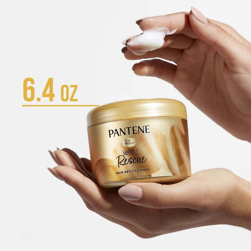 Pantene Hair Mask, Deep Conditioning Hair Mask for Dry Damaged Hair, Miracle Rescue, 190ML