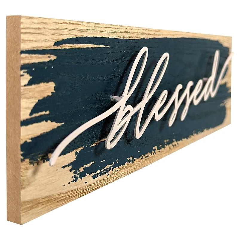 BLESSED WIRE PLAQUE - NAVY