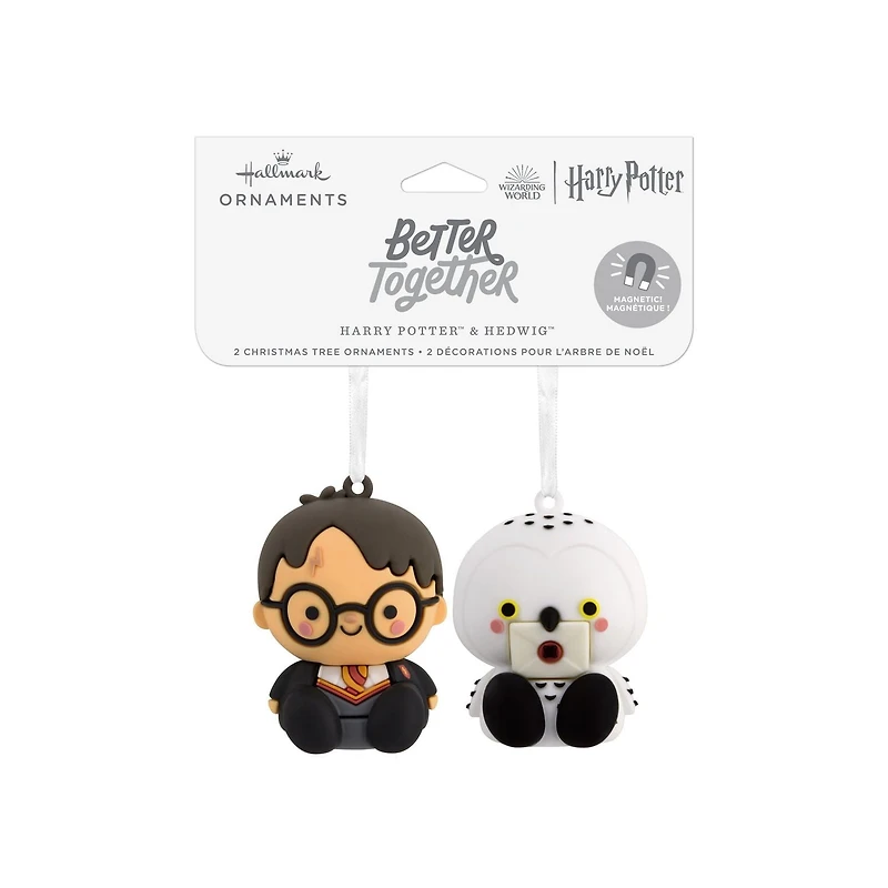Hallmark Christmas Ornaments (Better Together Harry Potter and Hedwig Magnetic), Set of 2