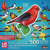 Cra-Z-Art 15 Bird Shaped Puzzles, total 500pcs