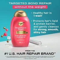OGX Repair & Protect Bond Protein Repair Conditioner, Lightweight Conditioner Targets Damaged Areas of Hair for Effective Bond Repair, Sulfate-Free Surfactants, 385 mL