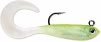 STORM Leurre WildEye Curl Tail Minnow Shiner chartreuse argent, 3 po, 1/8 oz, paquet de 3, coulant