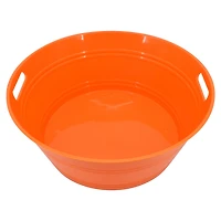 Boîte de fête ronde en plastique orange de 17,5 po pour Halloween, 1 unité, cadeaux de fête, par façon de célébrer