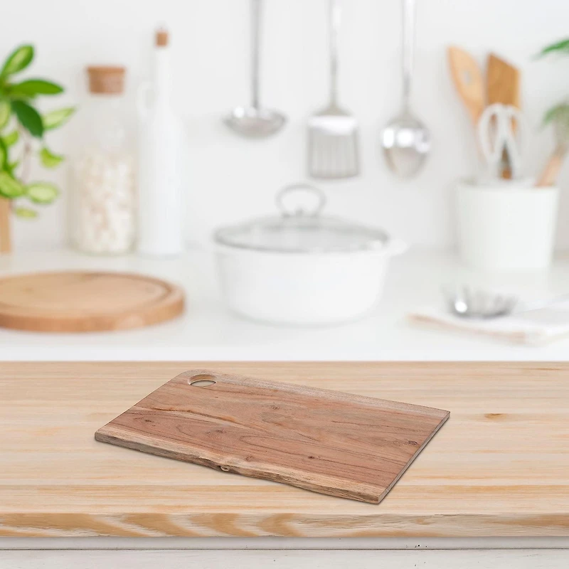 IH Casa Decor Acacia Wood Live Edge Serving Board With Round Handle