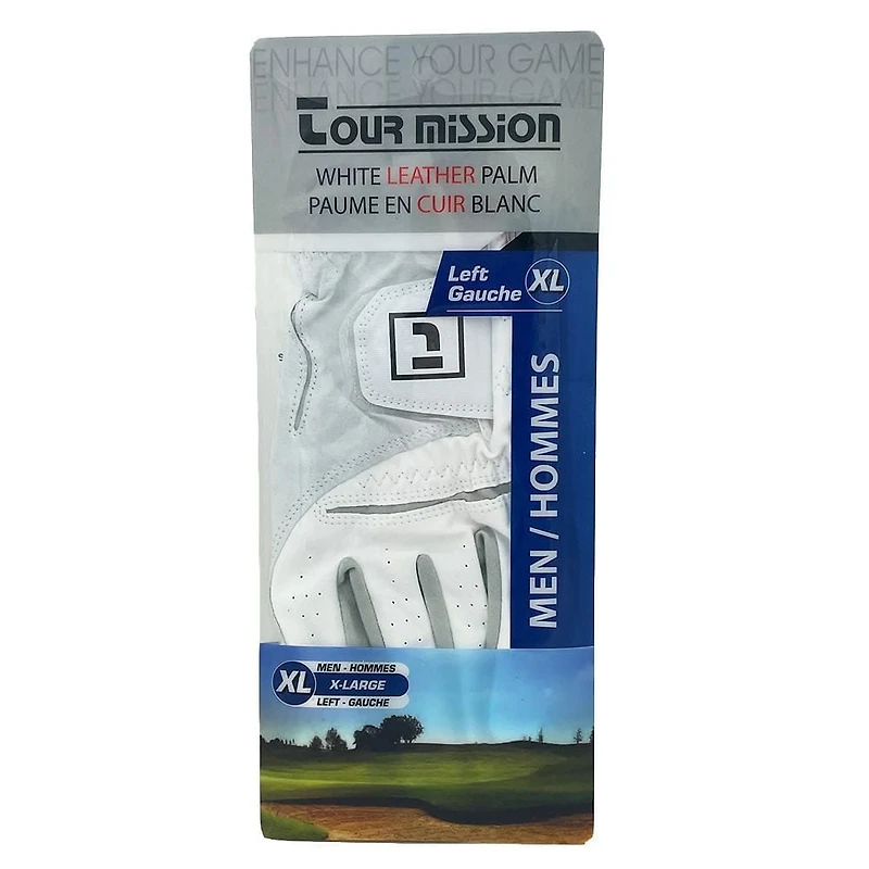 Gant de golf Tour Mission pour Homme, main gauche, Très Grand (1 unité) Gants de golf de cuir Cabretta